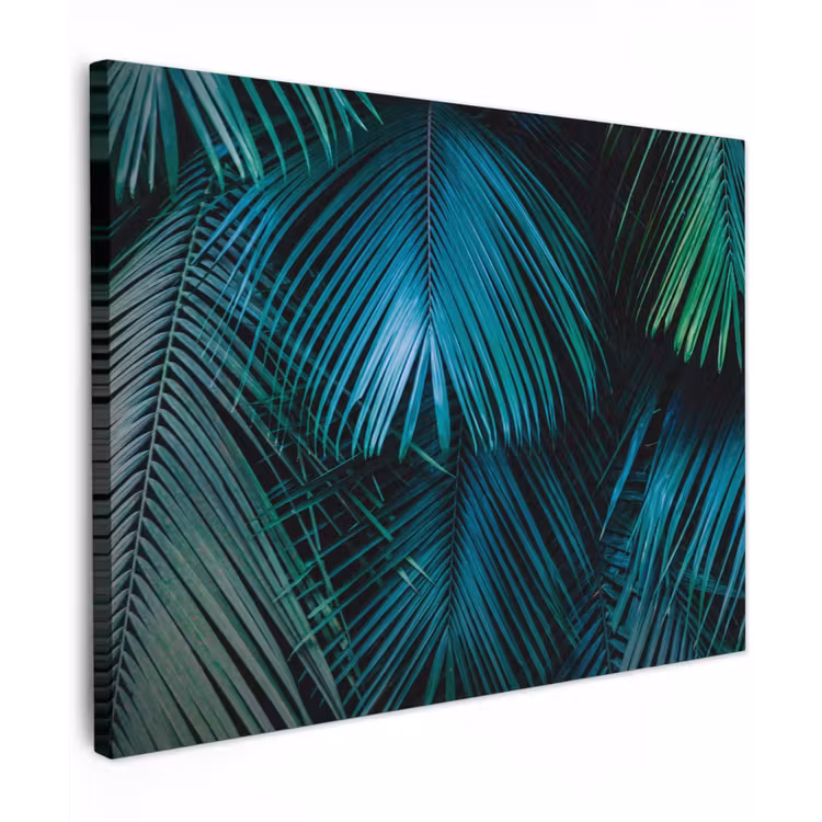 Inductie mat - Jungle - Inductie beschermer - Palmblad - Natuur Tuinposter op houten frame 2 cm dik middel -3d