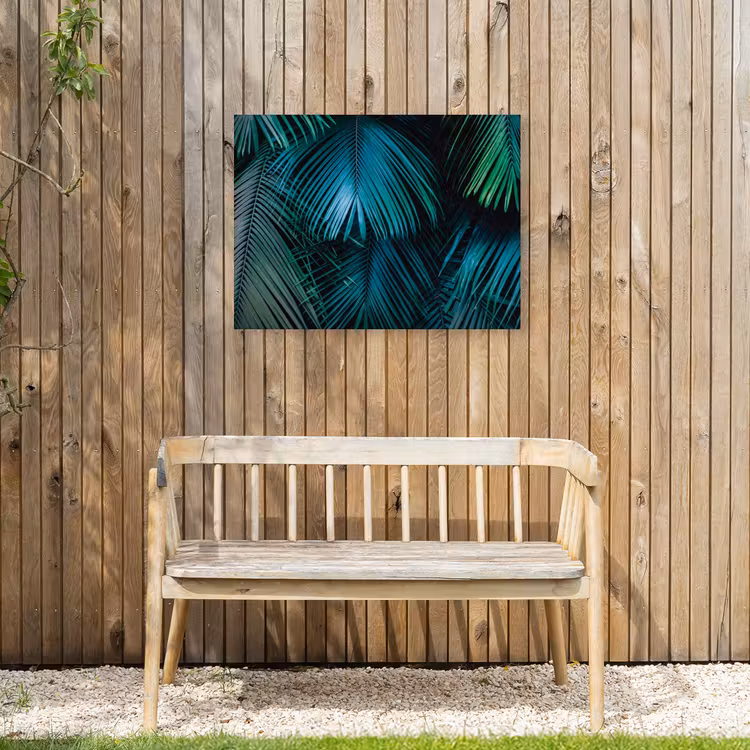Inductie mat - Jungle - Inductie beschermer - Palmblad - Natuur Tuinposter op houten frame 2 cm dik middel -sfeer4