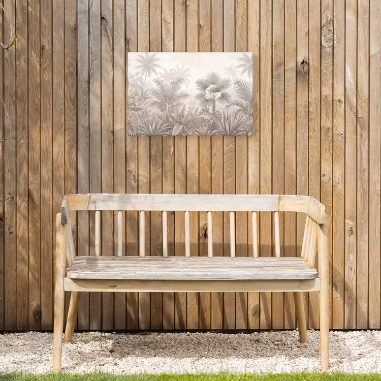 Jungle - Tropisch - Natuur -Vintage - Beige Tuinposter op houten frame 2 cm dik klein -sfeer4