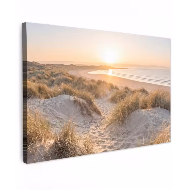 Duinen - Strand - Zee Tuinposter op houten frame 2 cm dik klein -3d