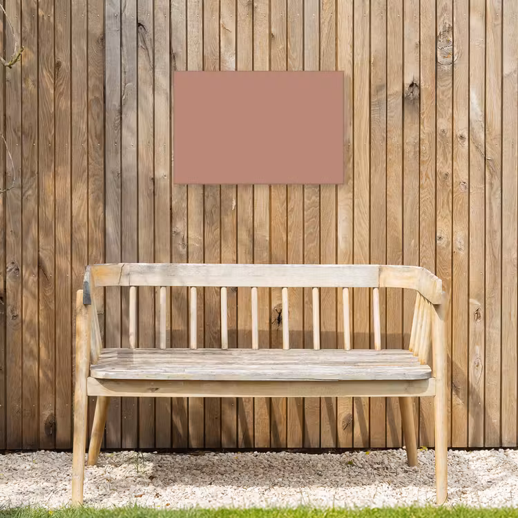 Earthy - Blusher - Roze Tuinposter op houten frame 2 cm dik klein 845 -sfeer4