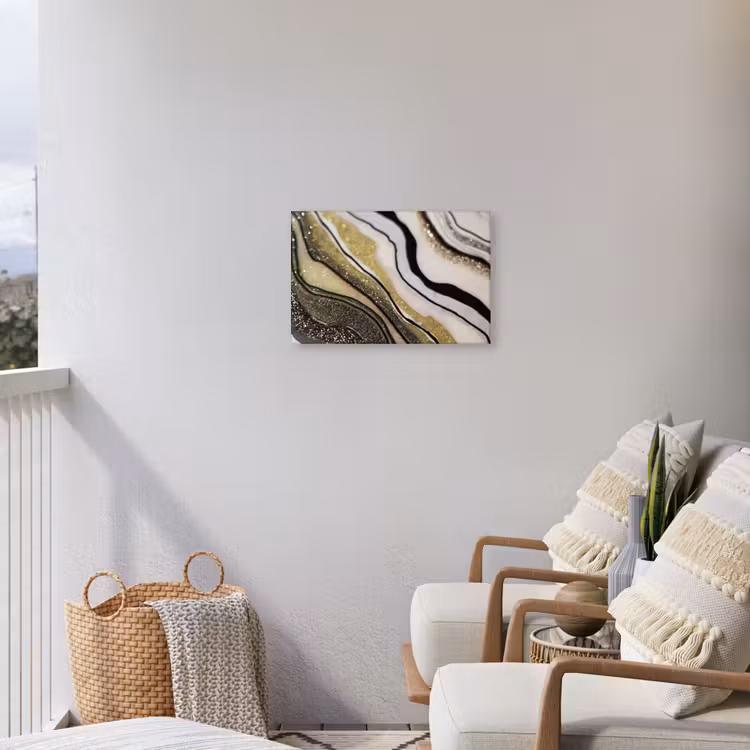 Edelsteen - Abstract - Marmer - Natuur Tuinposter op houten frame 2 cm dik klein -sfeer1