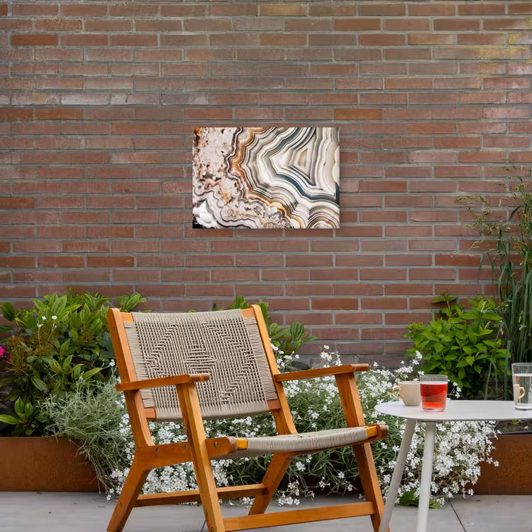 Edelsteen - Marmer - Natuur - Abstract Tuinposter op houten frame 2 cm dik klein -sfeer3