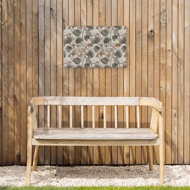 Elegant - Bladeren - Groen Tuinposter op houten frame 2 cm dik klein 845 -sfeer4