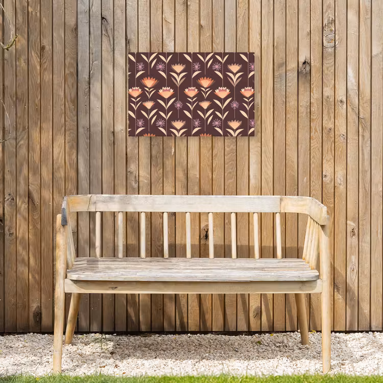 Elegant - Retro - Bruin Tuinposter op houten frame 2 cm dik klein 845 -sfeer4