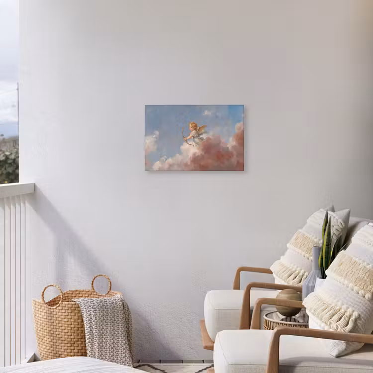 Engel - Pijl en boog - Mythologie - Klassiek Tuinposter op houten frame 2 cm dik klein -sfeer1