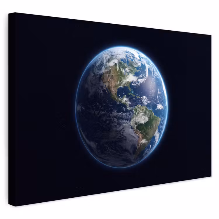 Outdoor Leinwand - Erde – Weltraum – Kosmos - Aarde - Ruimte - Kosmos Tuinposter op houten frame 2 cm dik klein