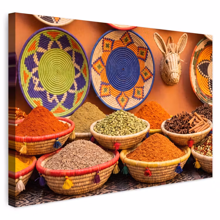 Outdoor Leinwand - Essen – Farbenfroh – Kultur - Eten - Kleurrijk - Cultuur Tuinposter op houten frame 2 cm dik klein