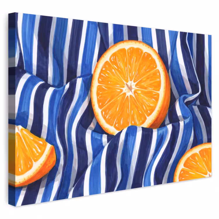 Outdoor Leinwand - Essen – Obst – Orange - Eten - Fruit - Oranje Tuinposter op houten frame 2 cm dik klein