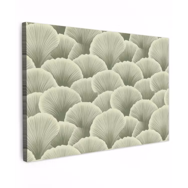 Waaier - Blad - Groen Tuinposter op houten frame 2 cm dik klein 845 -3d