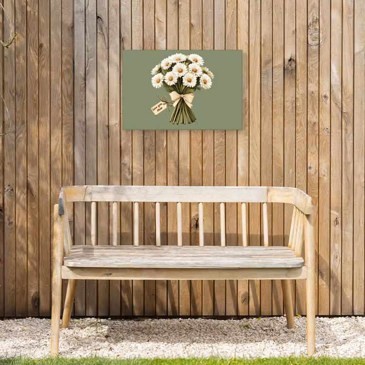 Lint - Boeket - Groen - Quote Tuinposter op houten frame 2 cm dik klein -sfeer4
