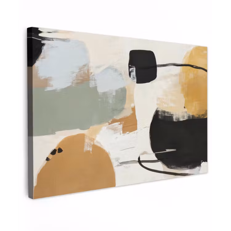 Paint - Abstract - Kleuren Tuinposter op houten frame 2 cm dik klein -3d