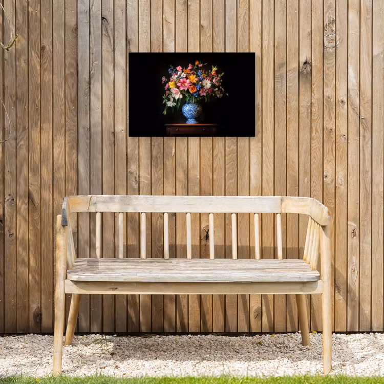 Kleur - Vaas - Bloemen - Boeket Tuinposter op houten frame 2 cm dik klein -sfeer4