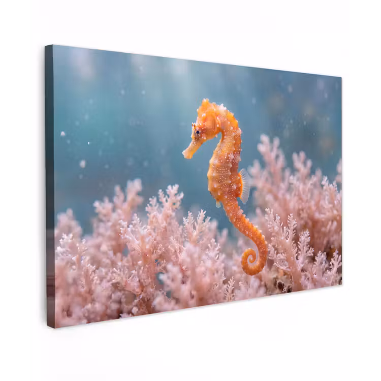 Vis - Koraal - Oceaan - Macro - Oranje Tuinposter op houten frame 2 cm dik klein -3d
