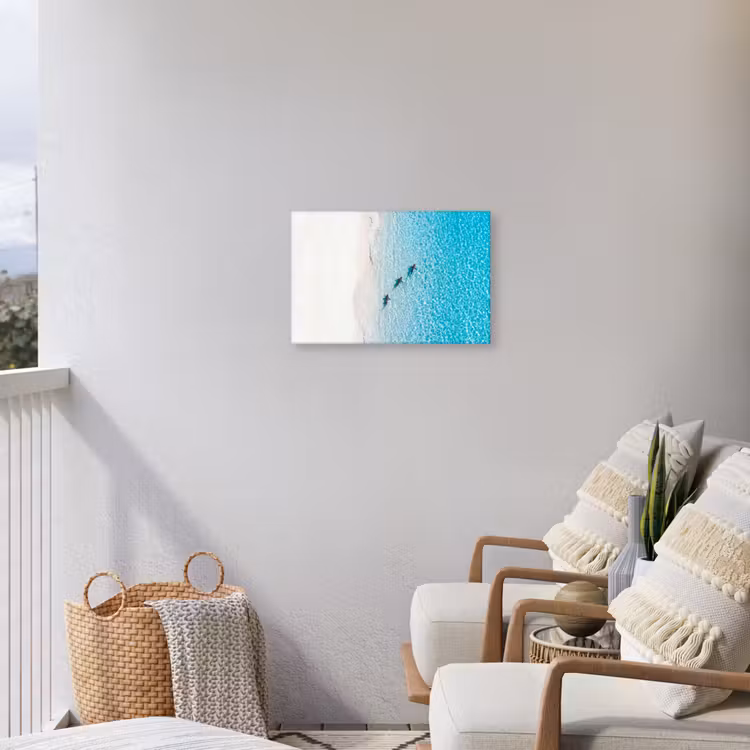 Vis - Oceaan - Strand - Turquoise - Natuur Tuinposter op houten frame 2 cm dik klein -sfeer1