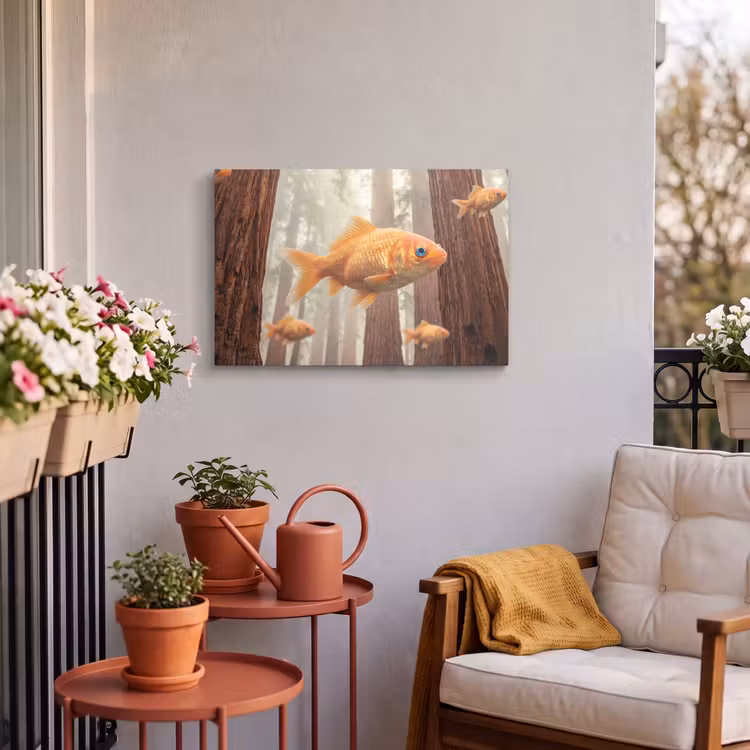 Outdoor Leinwand - Fisch – Wald – Fantasie — 3