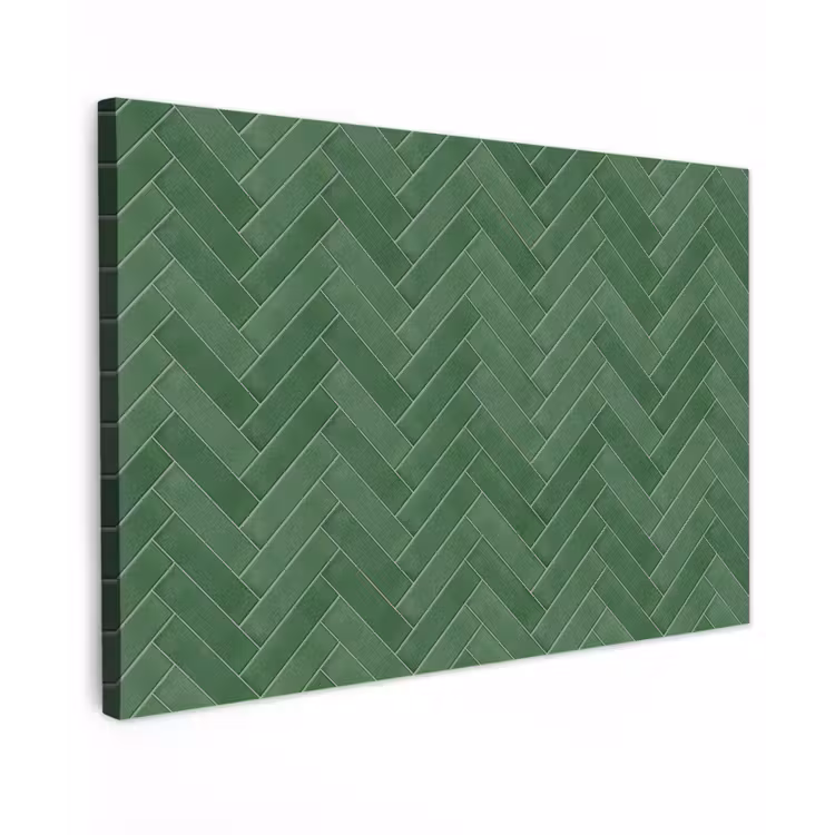 Visgraat - Wandtegel - Bosgroen Tuinposter op houten frame 2 cm dik klein 845 -3d