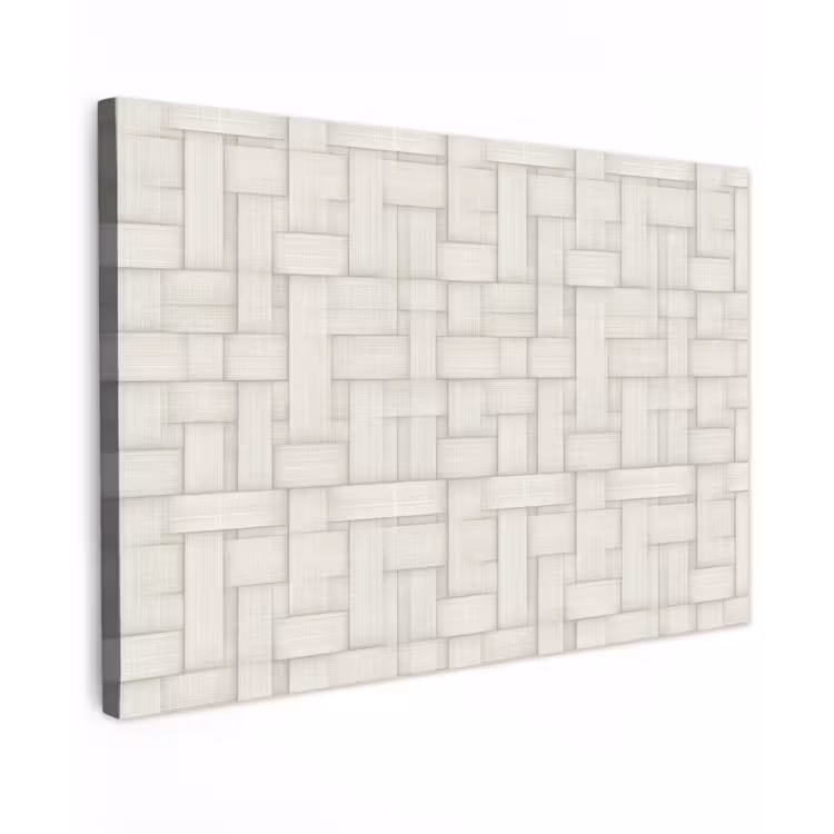 Vlechtwerk - Banen - Beige Tuinposter op houten frame 2 cm dik klein 845 -3d