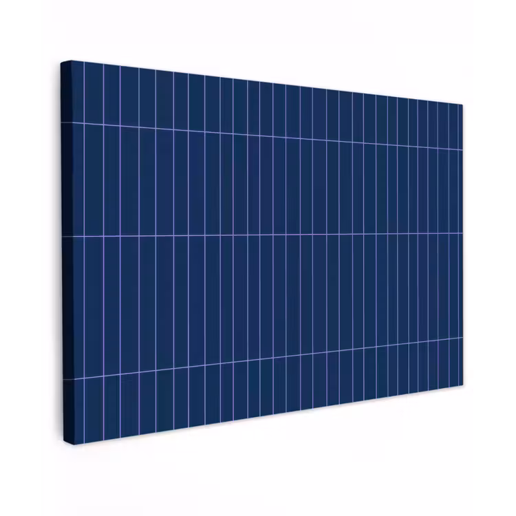 Tegels - Langwerpig - Blauw Tuinposter op houten frame 2 cm dik klein 845 -3d