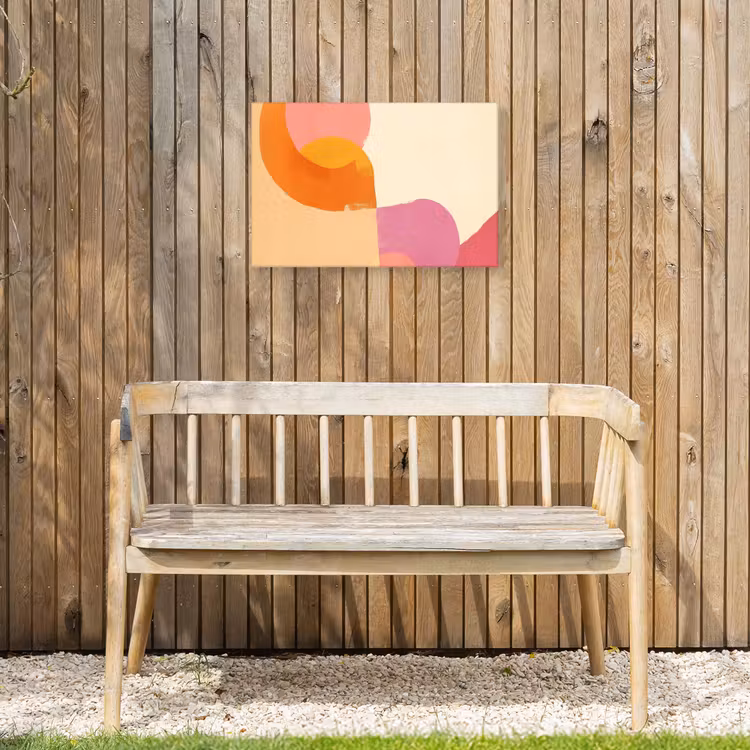 Vormen - Abstract - Kleurrijk Tuinposter op houten frame 2 cm dik klein -sfeer4