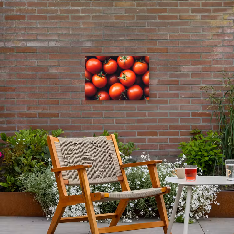 Groente - Rood - Tomaten Tuinposter op houten frame 2 cm dik klein -sfeer3