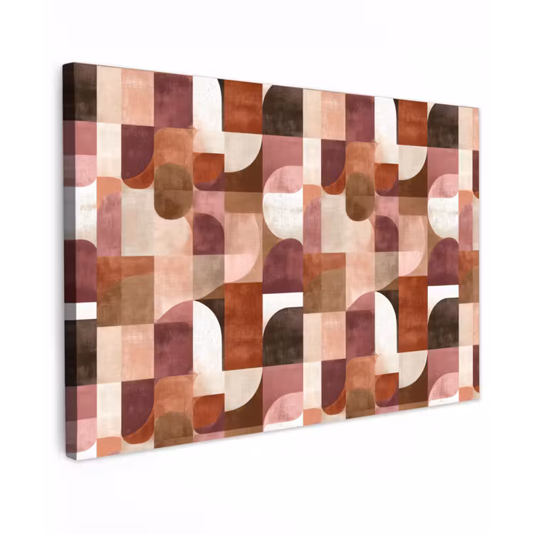Geometrie - Modern - Retro Tuinposter op houten frame 2 cm dik klein 845 -3d