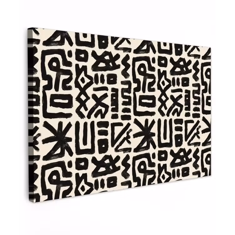 Geometrisch - Figuren - Zwart Tuinposter op houten frame 2 cm dik klein 845 -3d