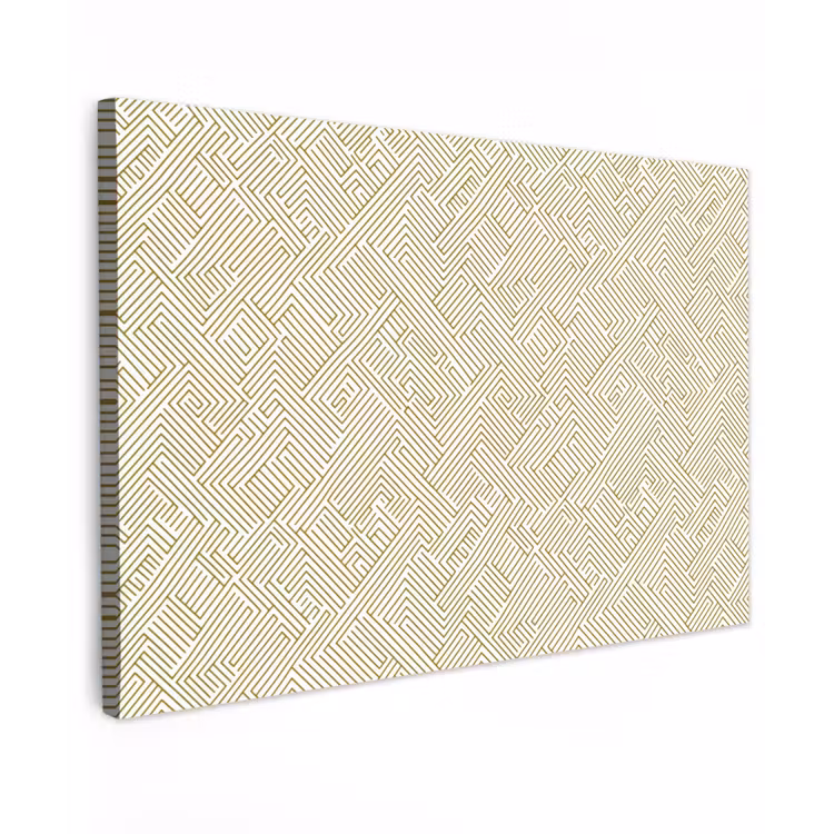 Geometrisch - Lijnen - Groen Tuinposter op houten frame 2 cm dik klein 845 -3d