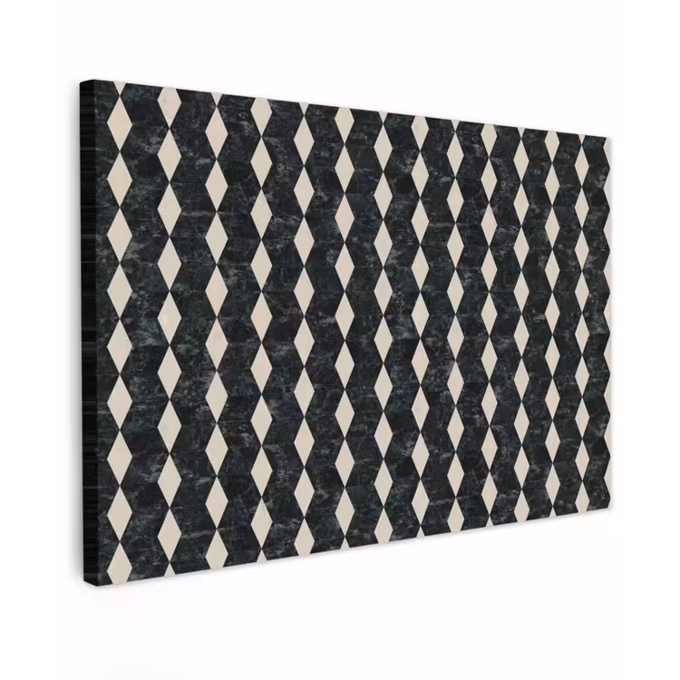 Geometrisch - Patroon - Marmer - Groen Tuinposter op houten frame 2 cm dik klein 845 -3d