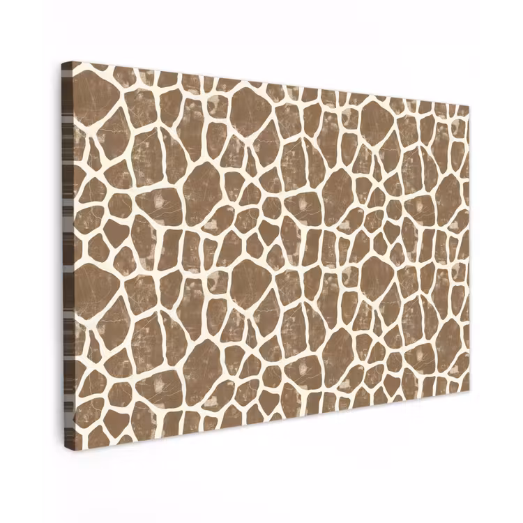 Giraf - Klassiek - Bruin Tuinposter op houten frame 2 cm dik klein 845 -3d