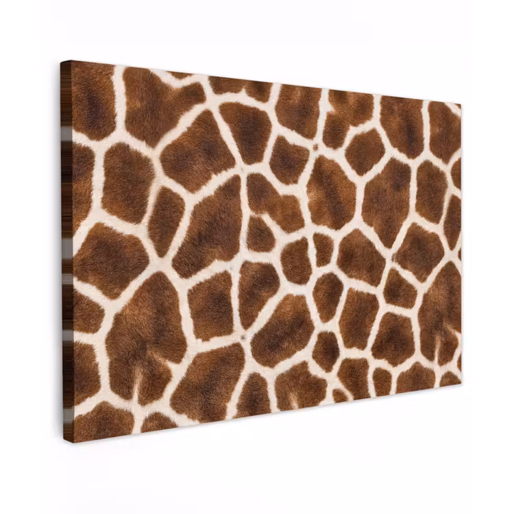 Giraf - Vacht - Klassiek - Bruin Tuinposter op houten frame 2 cm dik klein -3d