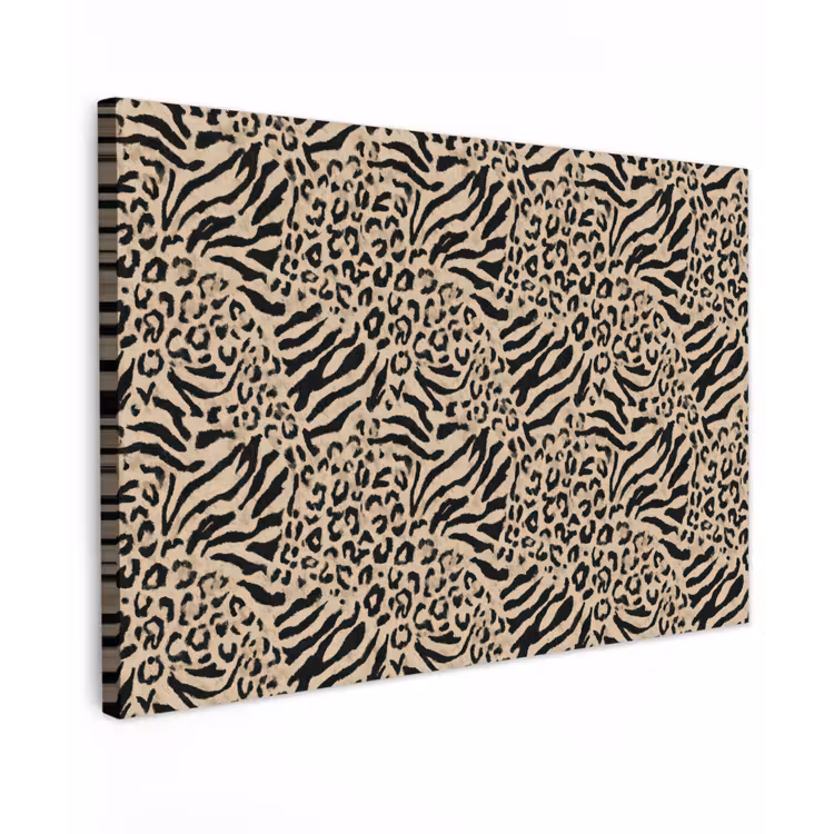 Giraf - Zebra - Motief - Bruin Tuinposter op houten frame 2 cm dik klein 845 -3d