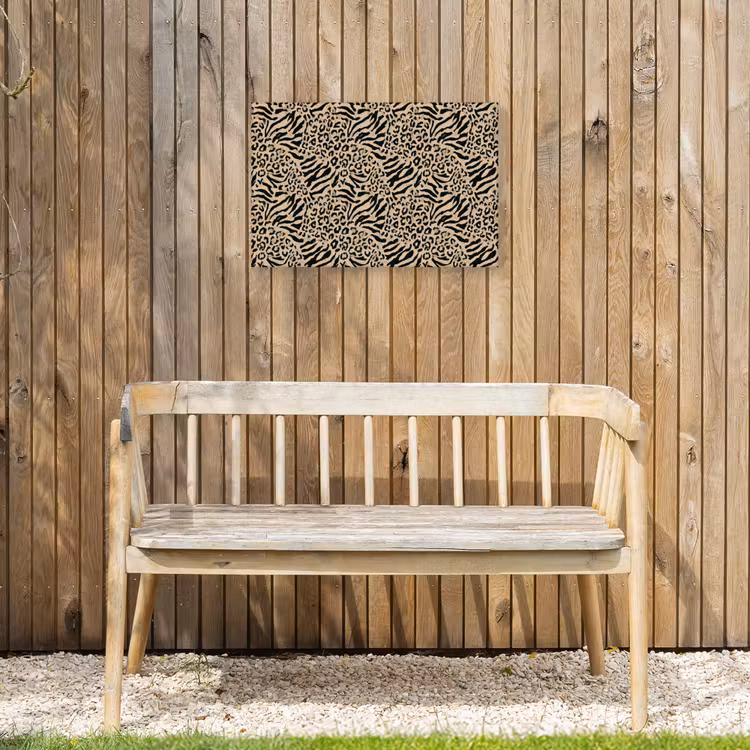 Giraf - Zebra - Motief - Bruin Tuinposter op houten frame 2 cm dik klein 845 -sfeer4