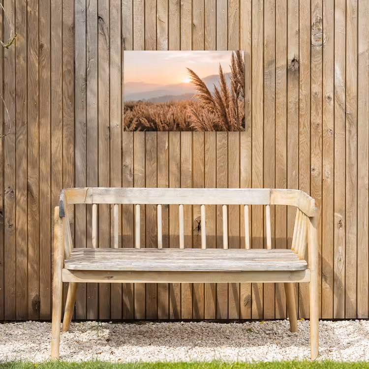 Gras - Veld - Zon - Natuur Tuinposter op houten frame 2 cm dik klein -sfeer4