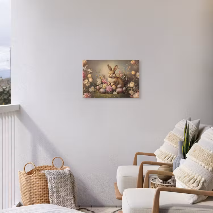 Haas - Stilleven - Bloemen Tuinposter op houten frame 2 cm dik klein -sfeer1