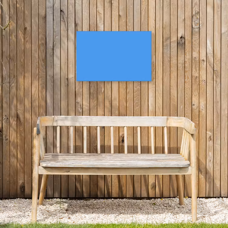 Bright - Azure - Blauw Tuinposter op houten frame 2 cm dik klein 845 -sfeer4