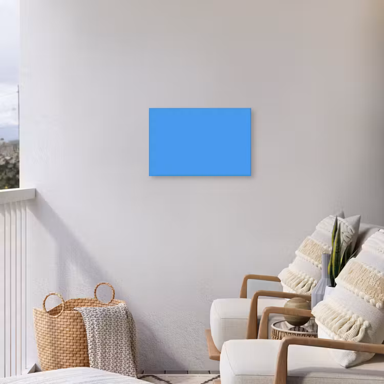 Bright - Azure - Blauw Tuinposter op houten frame 2 cm dik klein 845 -sfeer1