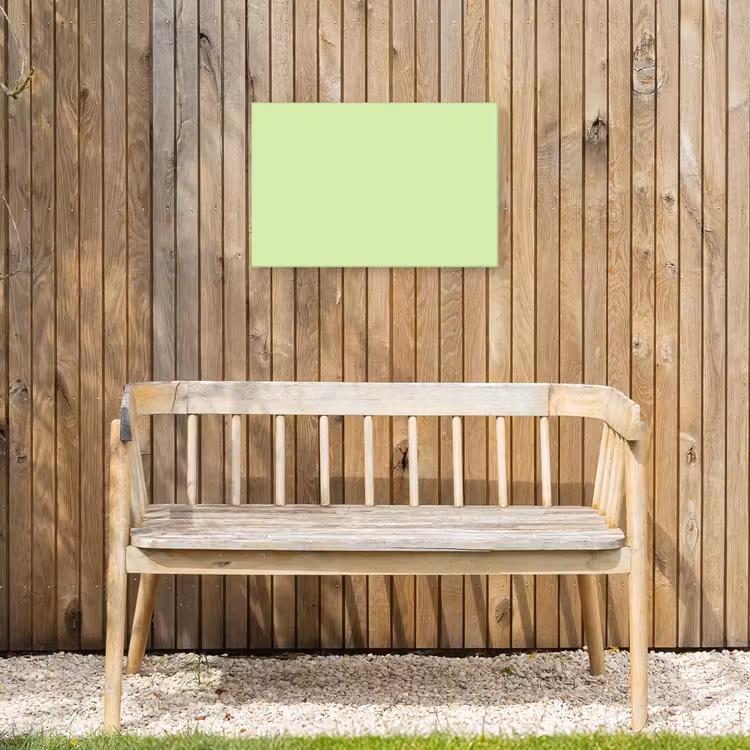 Light - Lime - Groen Tuinposter op houten frame 2 cm dik klein 845 -sfeer4
