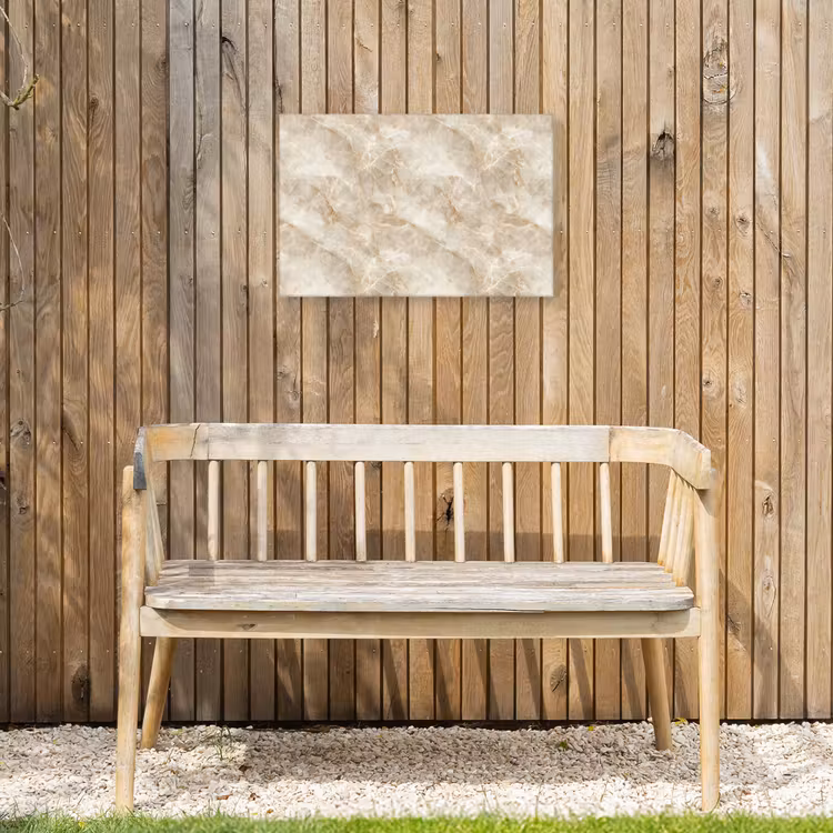 Lichtbeige - Onyx - Subtiel Tuinposter op houten frame 2 cm dik klein 845 -sfeer4