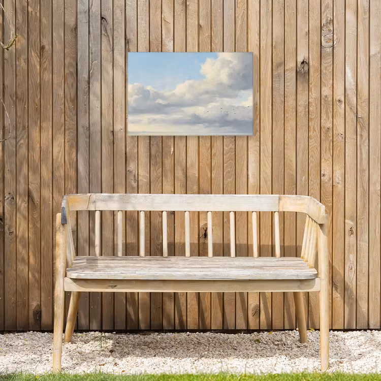Lucht - Wolken - Natuur - Klassiek - Blauw Tuinposter op houten frame 2 cm dik klein -sfeer4