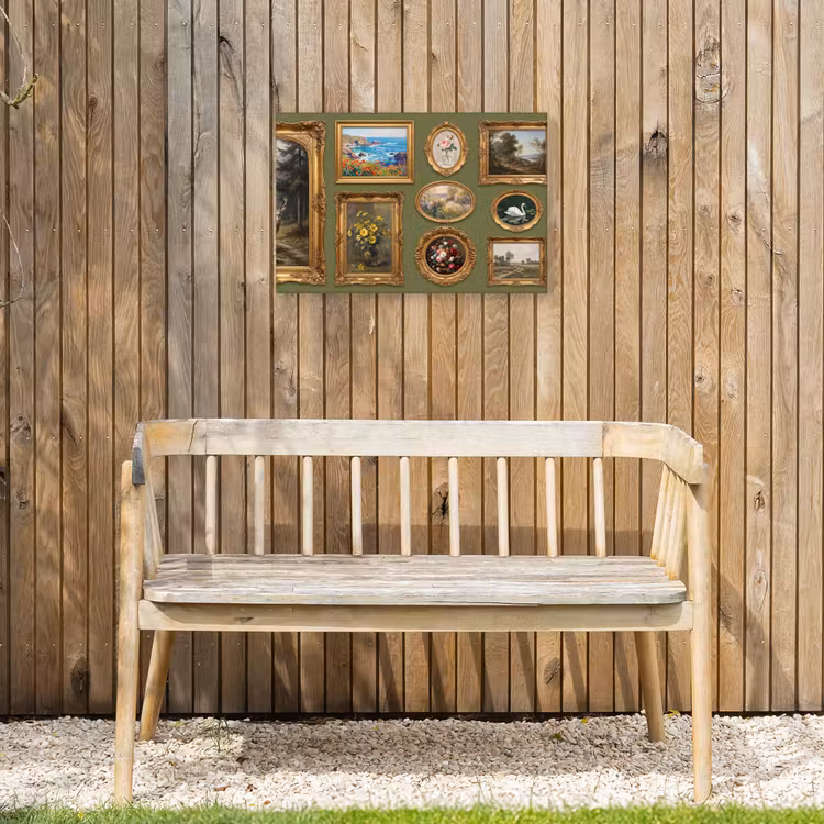 Hert - Bos - Natuur - Klassiek - Dieren Tuinposter op houten frame 2 cm dik klein -sfeer4