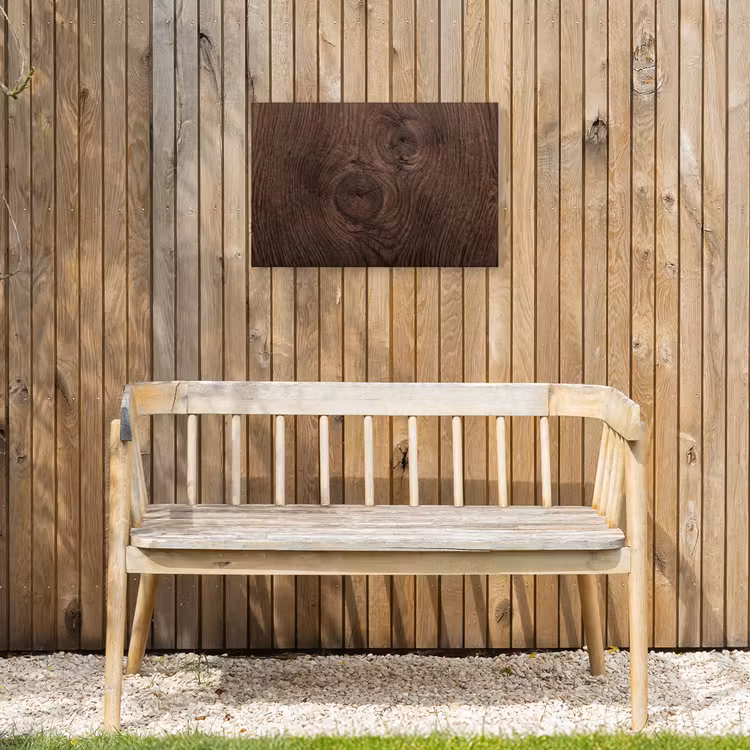Houtnerf - Textuur - Patroon - Bruin - Rustiek Tuinposter op houten frame 2 cm dik klein -sfeer4