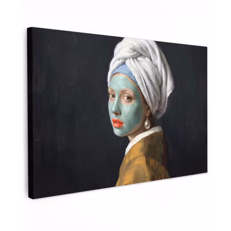 Iconisch - Modern - Kleurrijk Tuinposter op houten frame 2 cm dik klein -3d