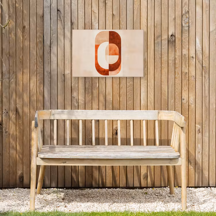 Illustratie - Abstract - Vormen - Rood Tuinposter op houten frame 2 cm dik klein -sfeer4