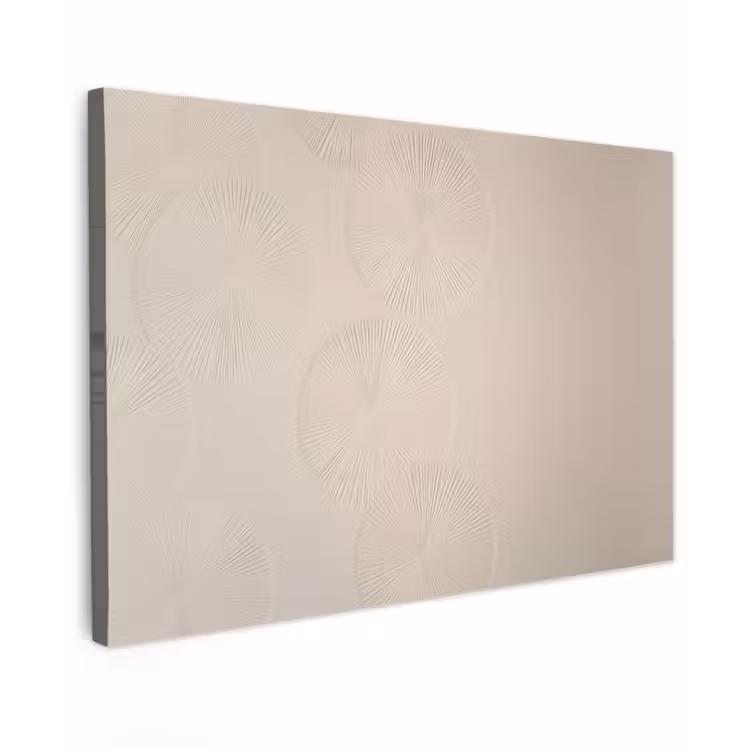 Japandi - Beige - Modern Tuinposter op houten frame 2 cm dik klein -3d