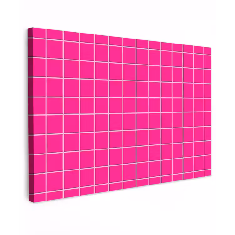 Tegels - Vierkant - Fuchsia Tuinposter op houten frame 2 cm dik klein 845 -3d