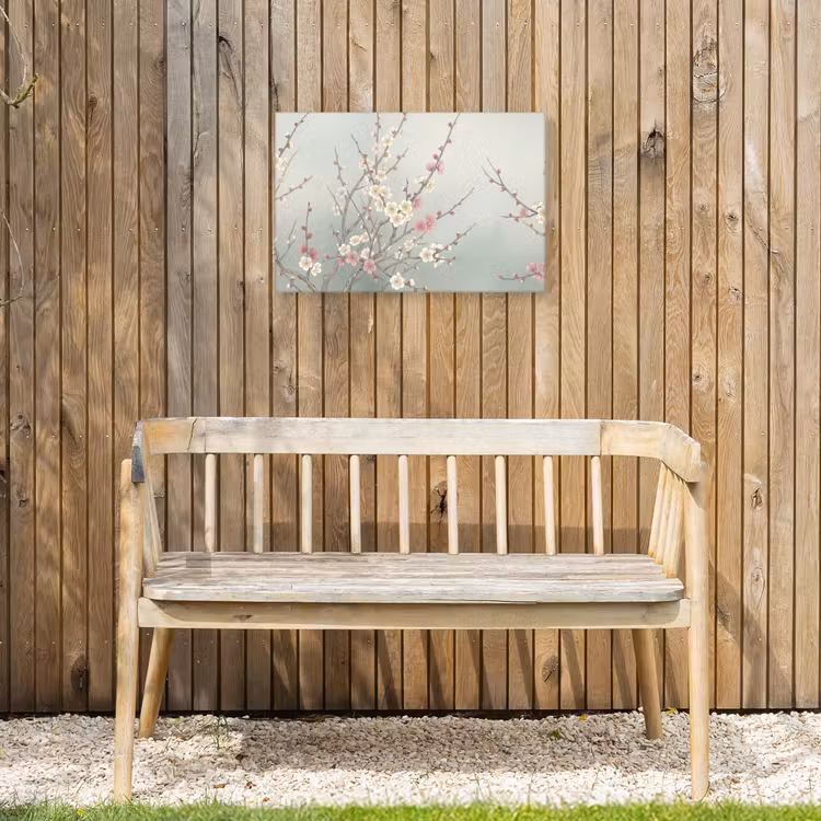 Kersen - Bloesem - Groen Tuinposter op houten frame 2 cm dik klein -sfeer4
