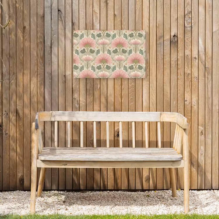 Klassiek - Patroon - Roze Tuinposter op houten frame 2 cm dik klein 845 -sfeer4