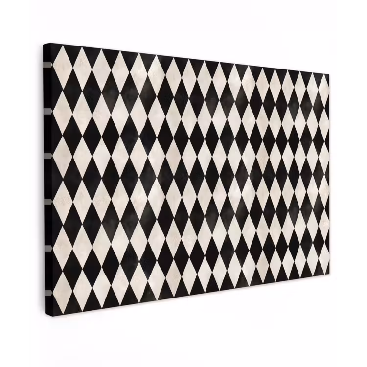 Klassiek - Patroon - Zwart Tuinposter op houten frame 2 cm dik klein 845 -3d