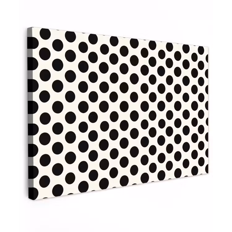Klassiek - Stippen - Zwart Tuinposter op houten frame 2 cm dik klein 845 -3d